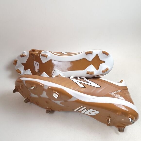 New Balance Men’s 4040v5 TPU Molded Baseball Cleats Texas Orange Size 16 main image 4